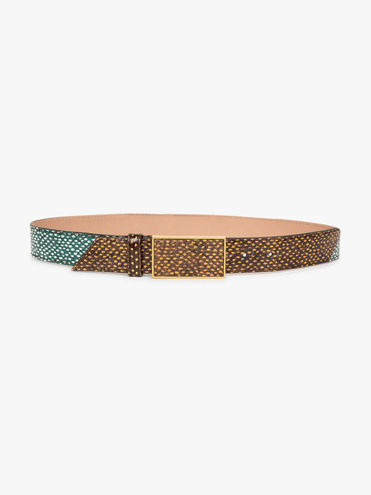 Printed Leather Belt
