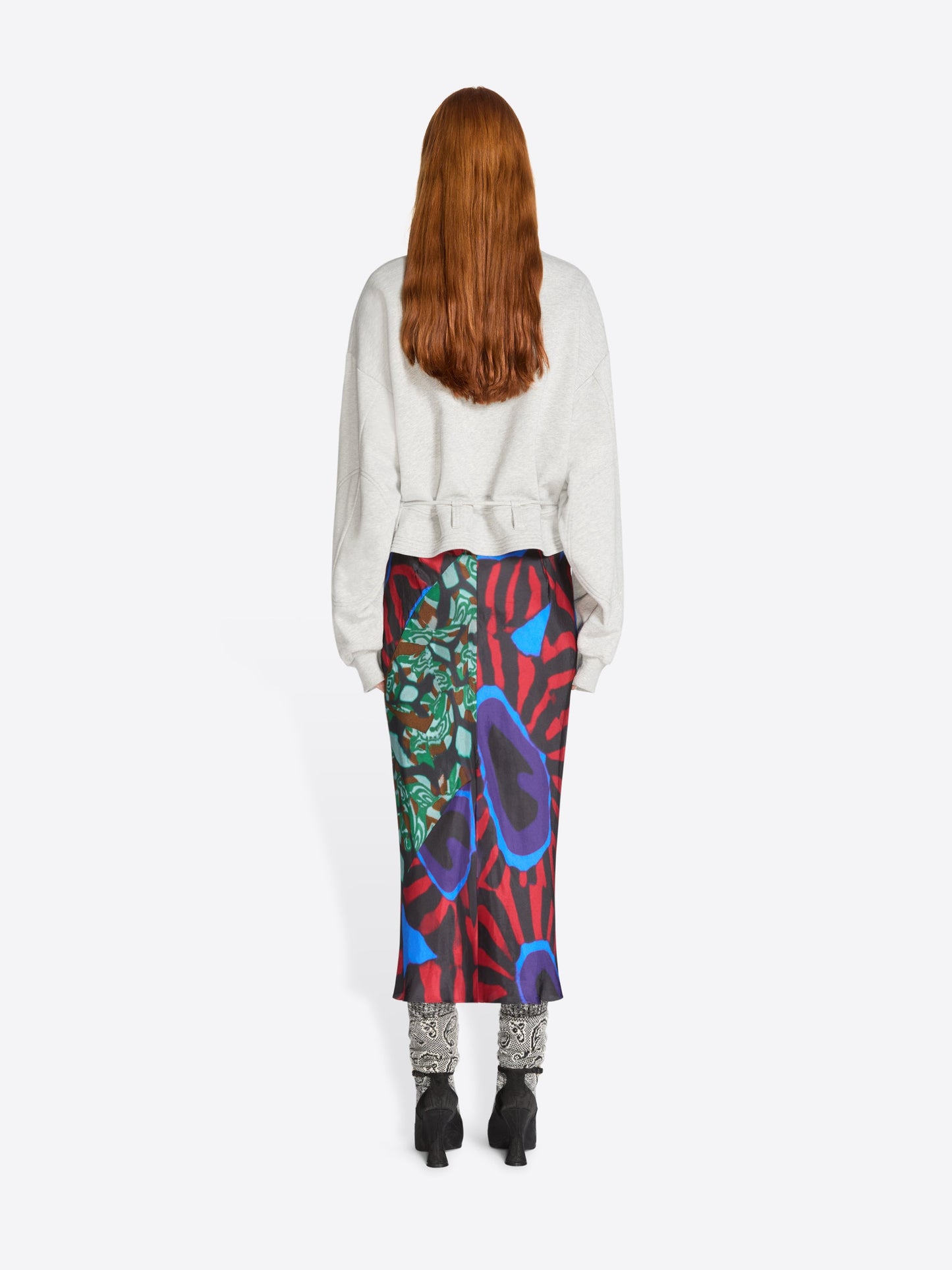 Printed Midi Skirt