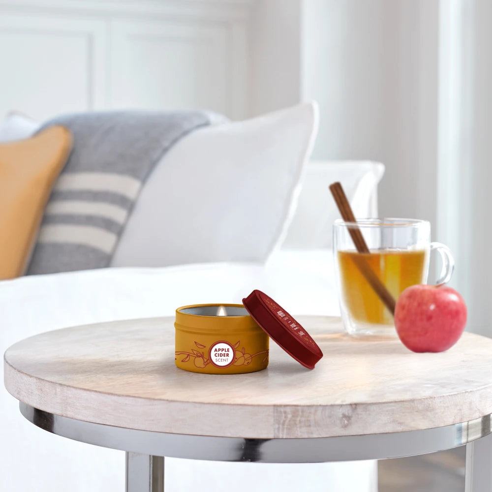 Mrs. Meyers Apple Cider Tin Candle - with Garden-Inspired Scent