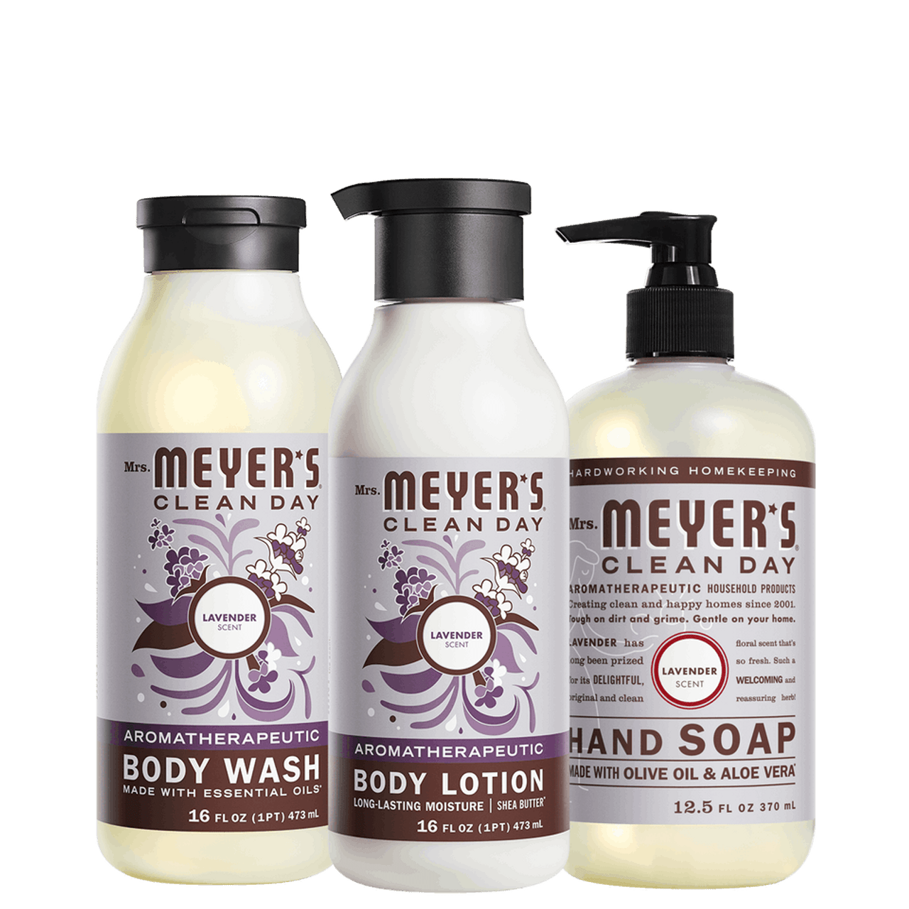 Mrs. Meyers Lavender Personal Care Set - with Convenient Multi-Product Use