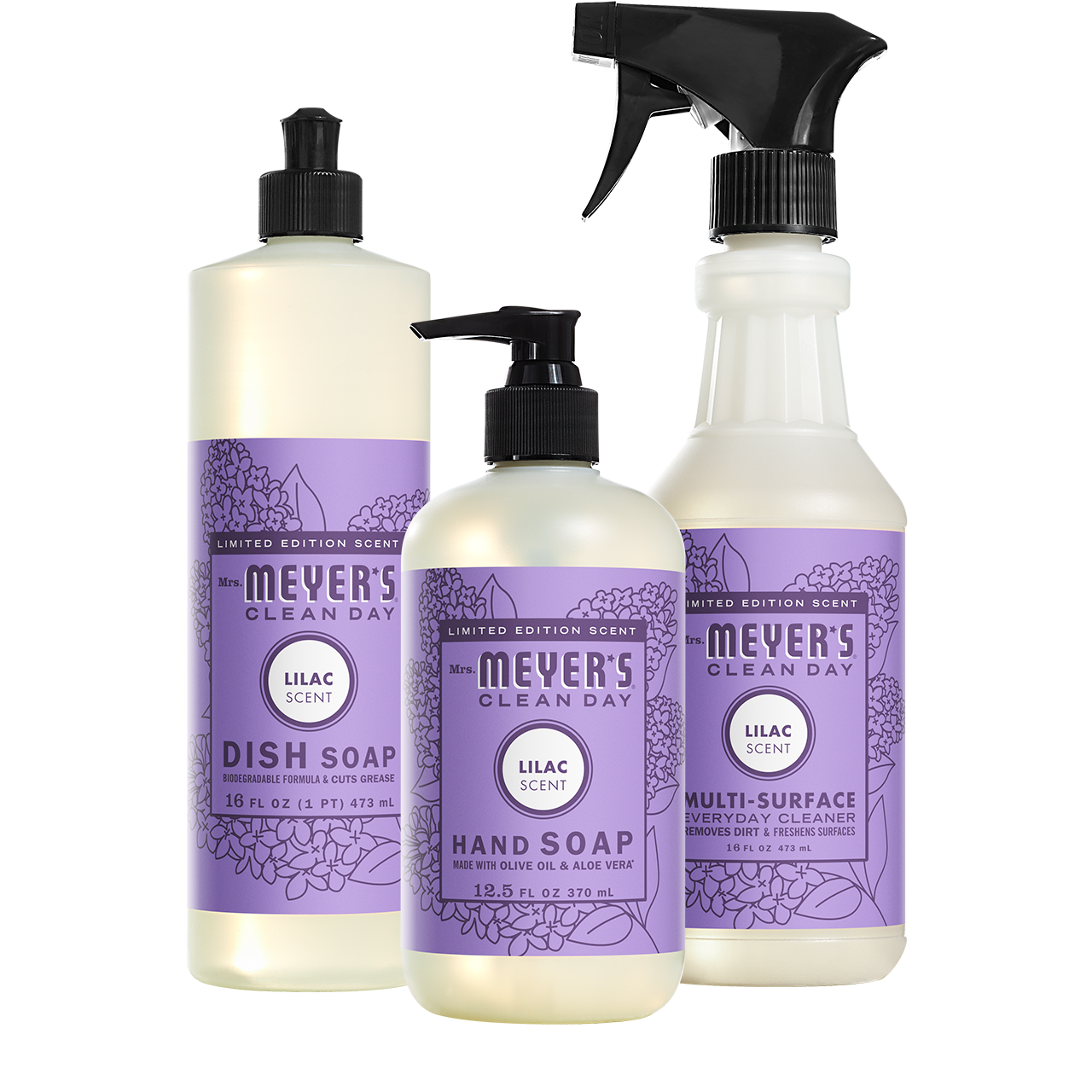 Mrs. Meyers Lilac Kitchen Basics Set - with Everyday Cleansing