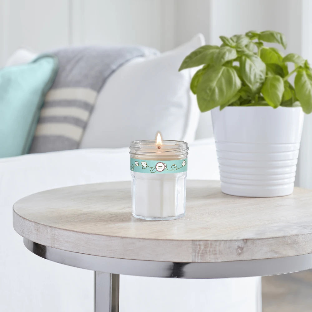 Mrs. Meyers Basil Soy Candle Small - with Garden-Inspired Scent