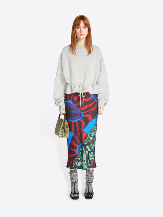 Printed Midi Skirt