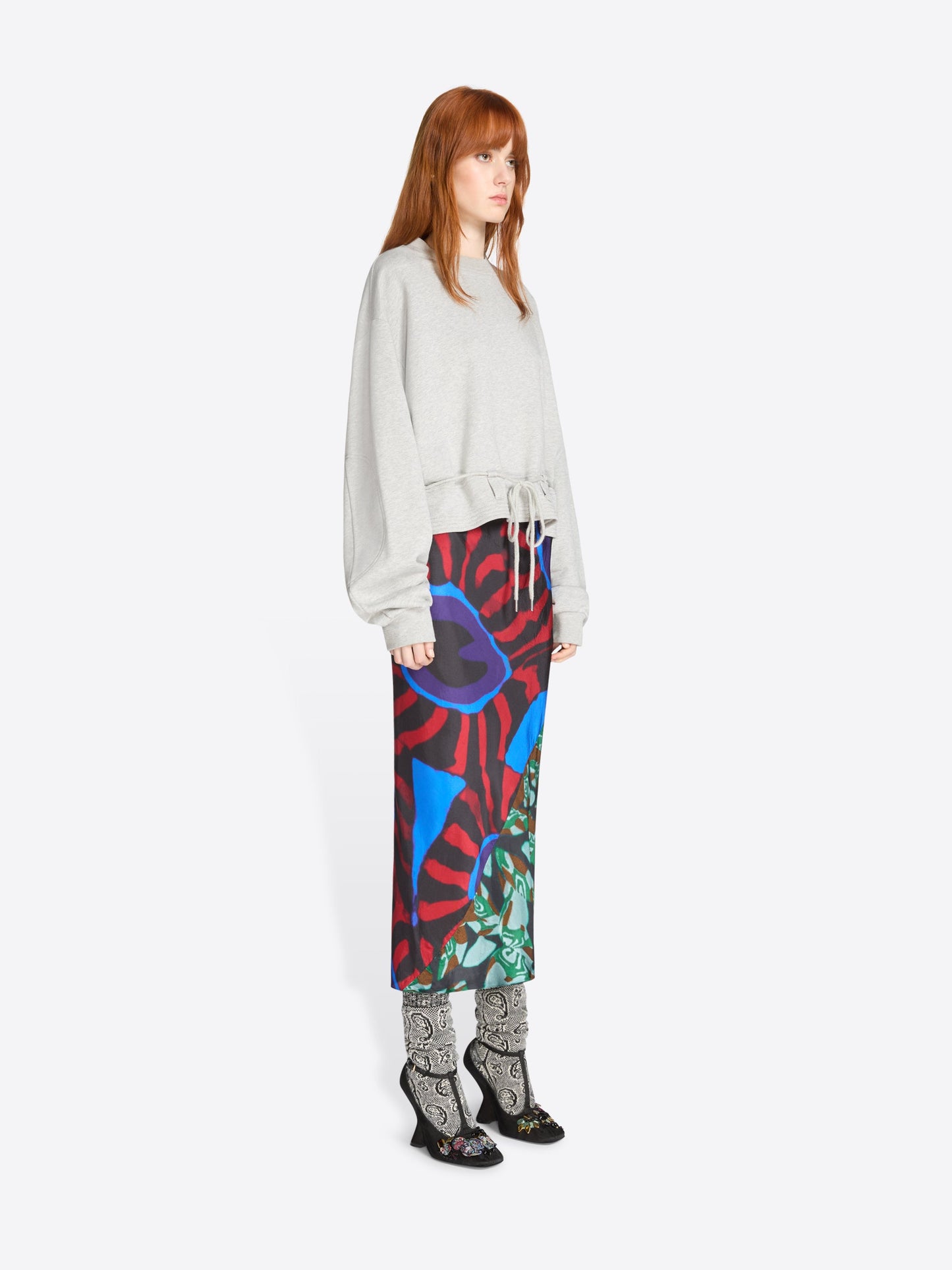 Printed Midi Skirt