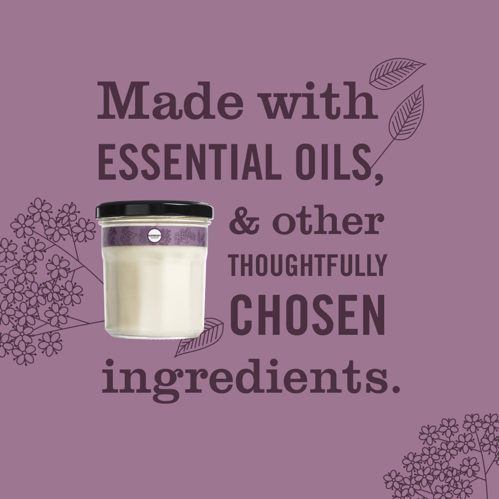 Elderberry Soy Candle Large - with Garden-Inspired Scent