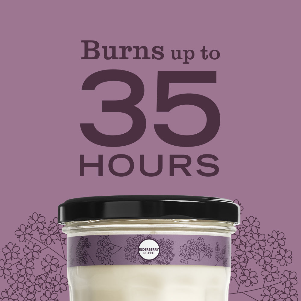 Elderberry Soy Candle Large - with Garden-Inspired Scent