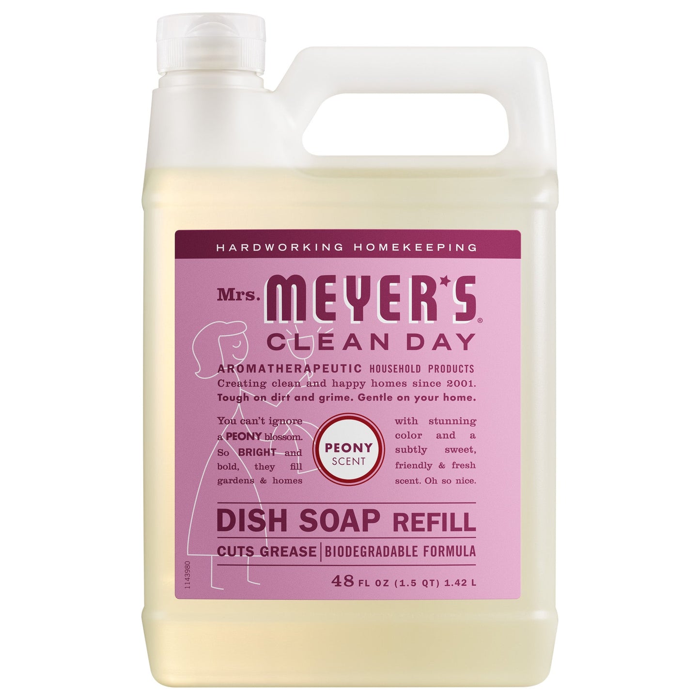 Mrs. Meyers Peony Dish Soap Refill - with Kitchen Cleanup