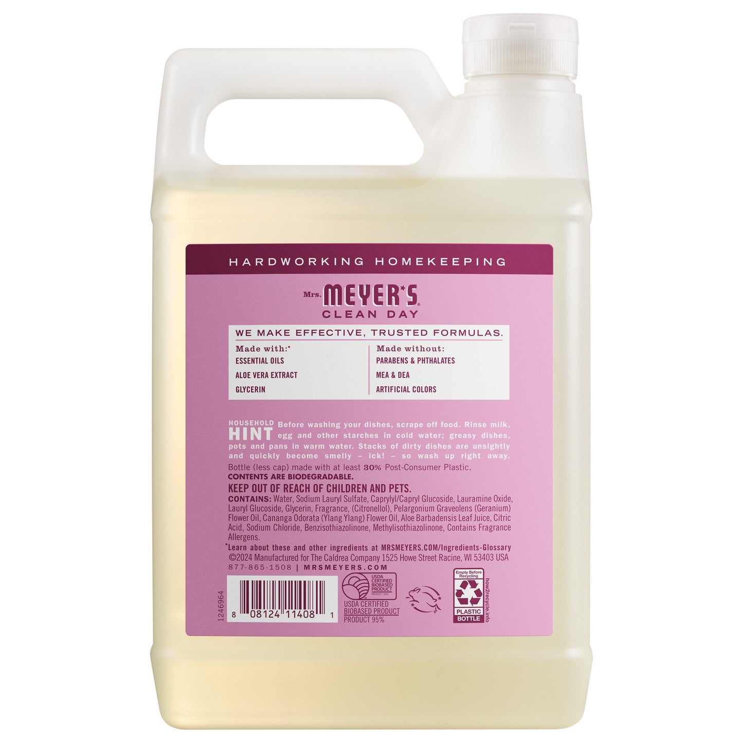 Mrs. Meyers Peony Dish Soap Refill - with Kitchen Cleanup