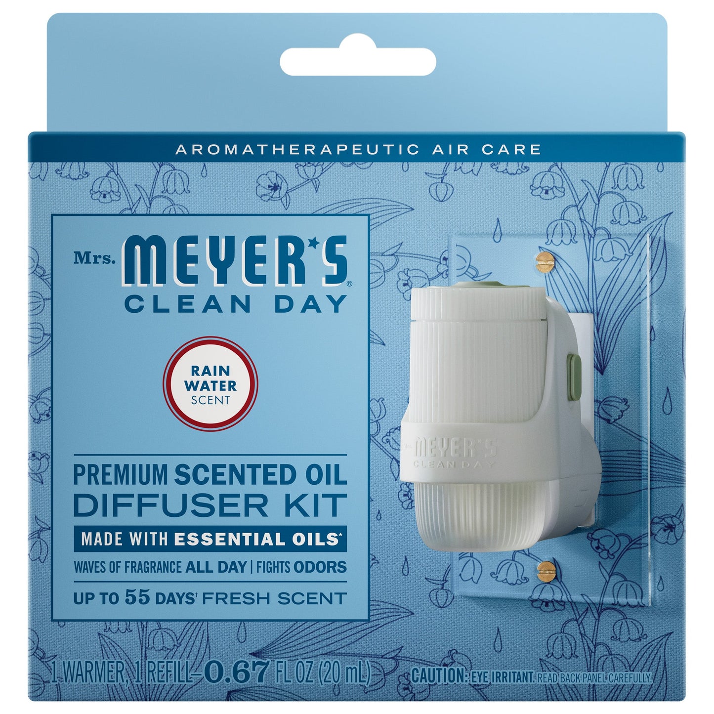 Rain Water Plug In Scented Oil Warmer With Refill - with Garden-Inspired Scent