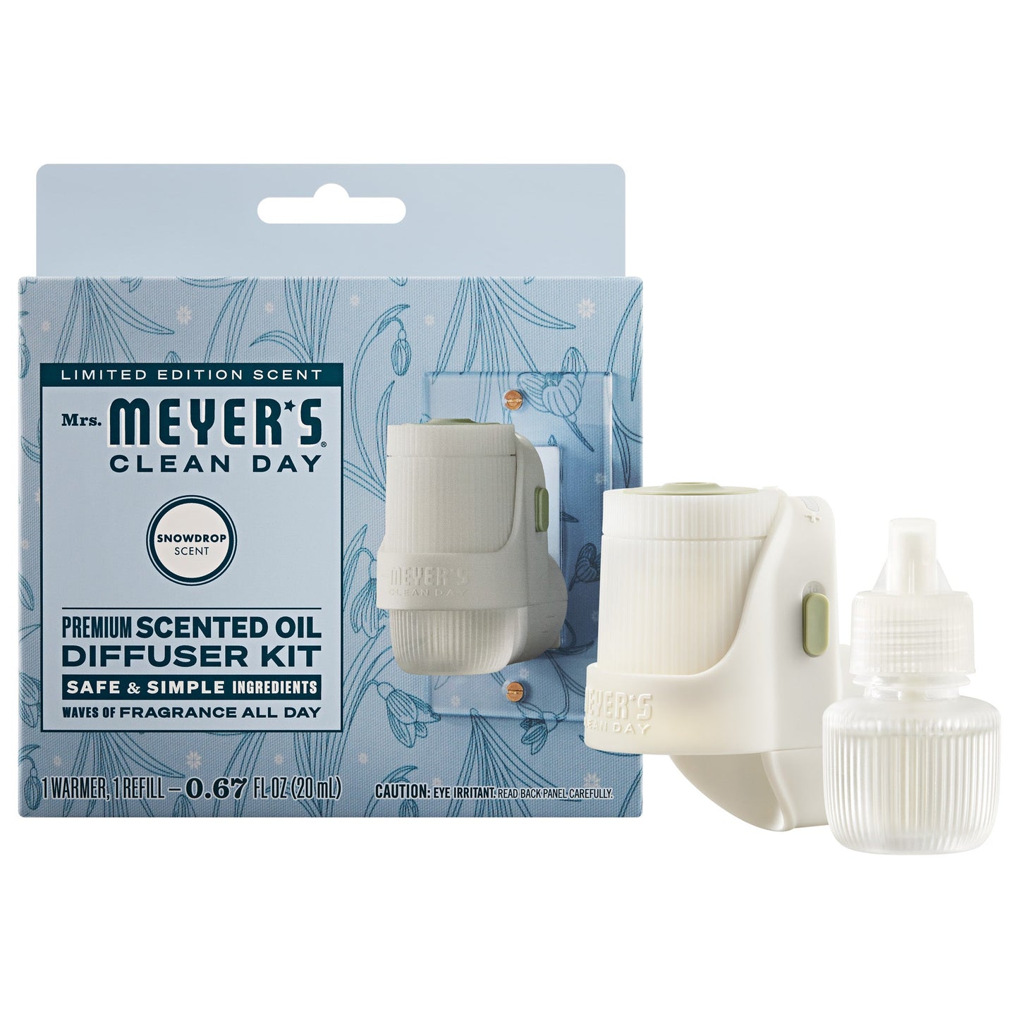 Snowdrop Plug In Scented Oil Warmer With Refill - with Garden-Inspired Scent