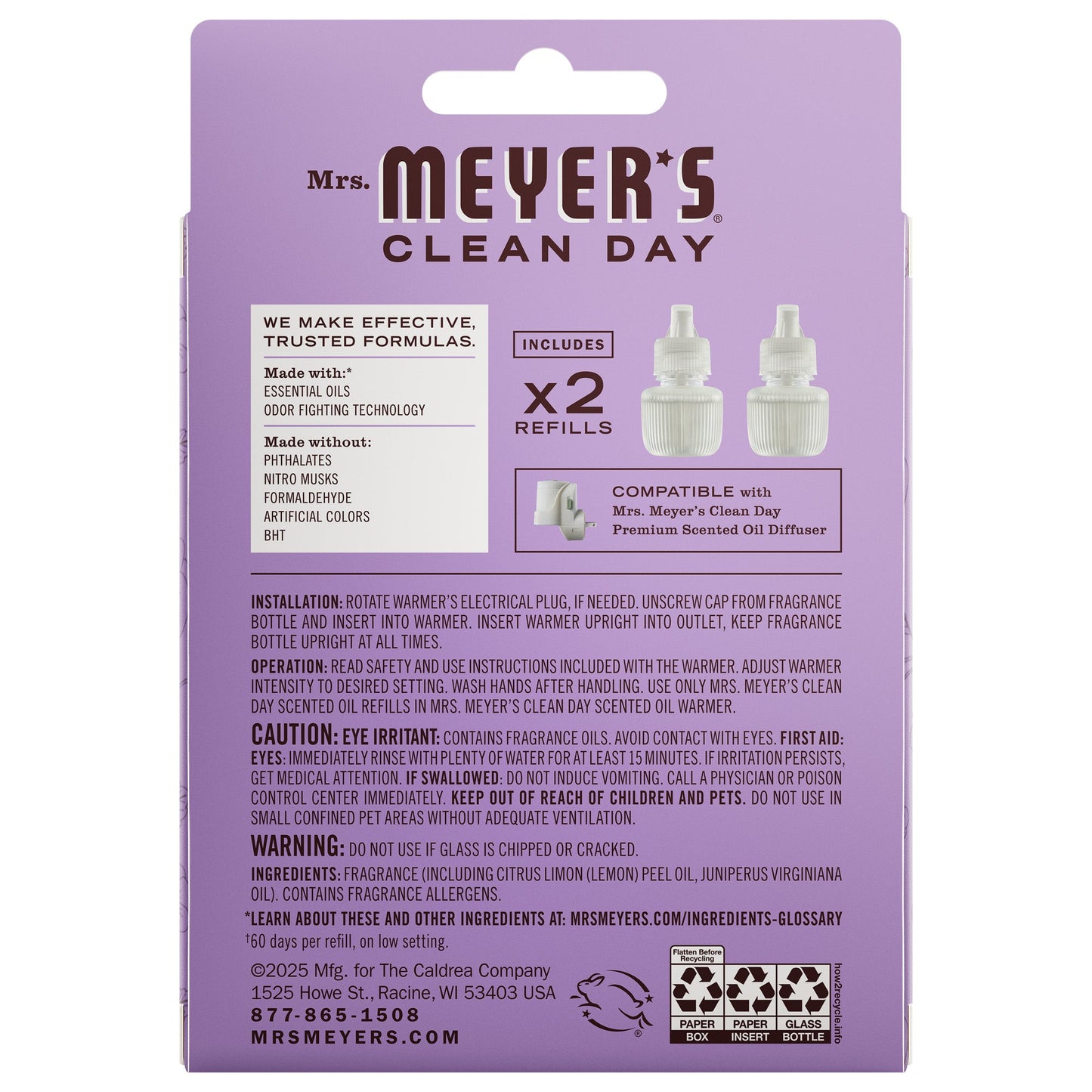 Compassion Flower Plug In Scented Oil Refill 2 - Pack - with Garden-Inspired Scent
