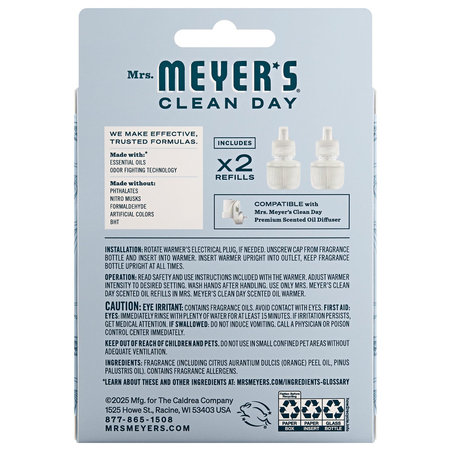 Snowdrop Plug In Scented Oil Refill 2 - Pack - with Garden-Inspired Scent