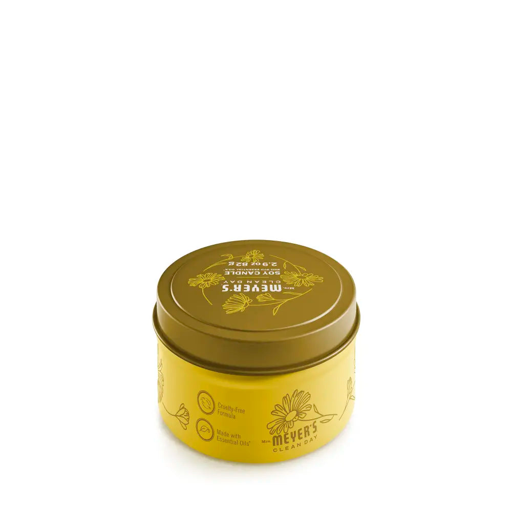 Daisy Tin Candle Mrs. Meyers - with Garden-Inspired Scent