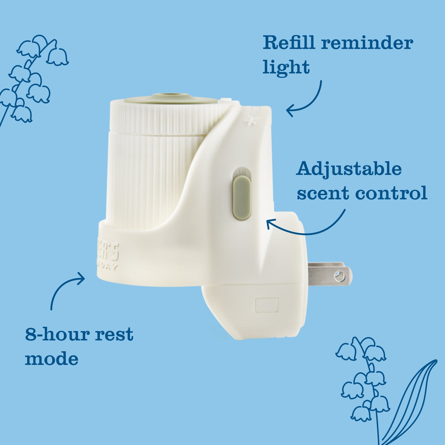 Rain Water Plug In Scented Oil Warmer With Refill - with Garden-Inspired Scent