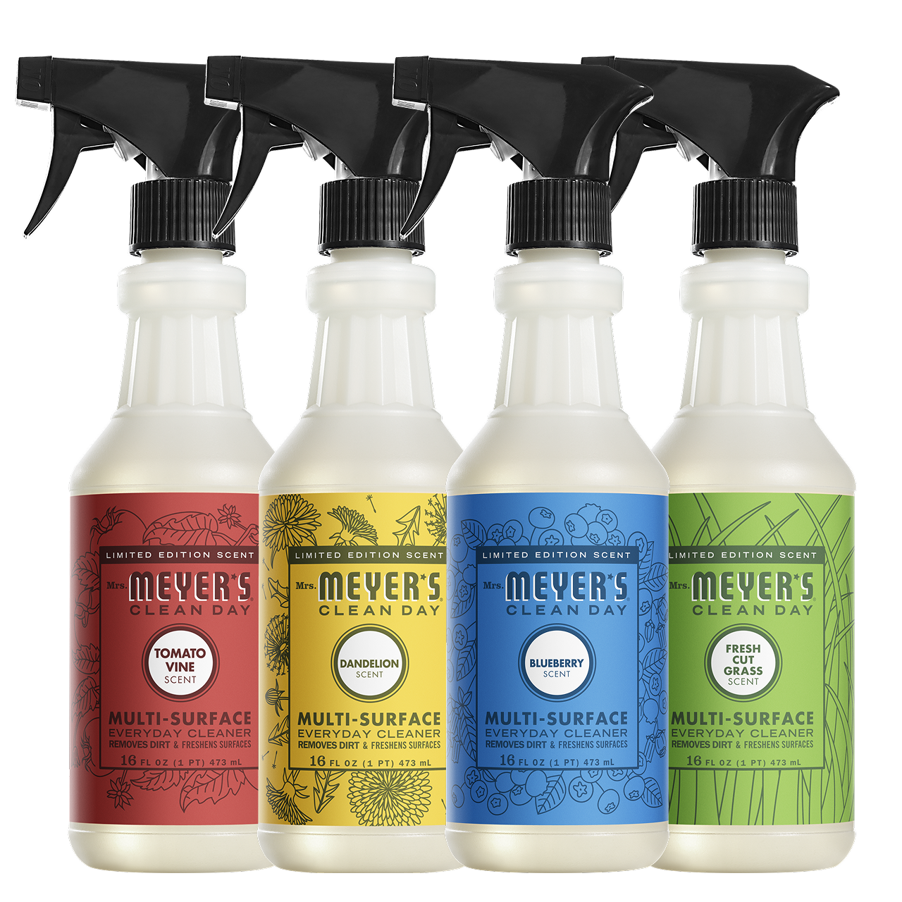 Mrs. Meyers Summer Seasonal Multi - Surface Everyday Cleaner Collection - with Convenient Multi-Product Use