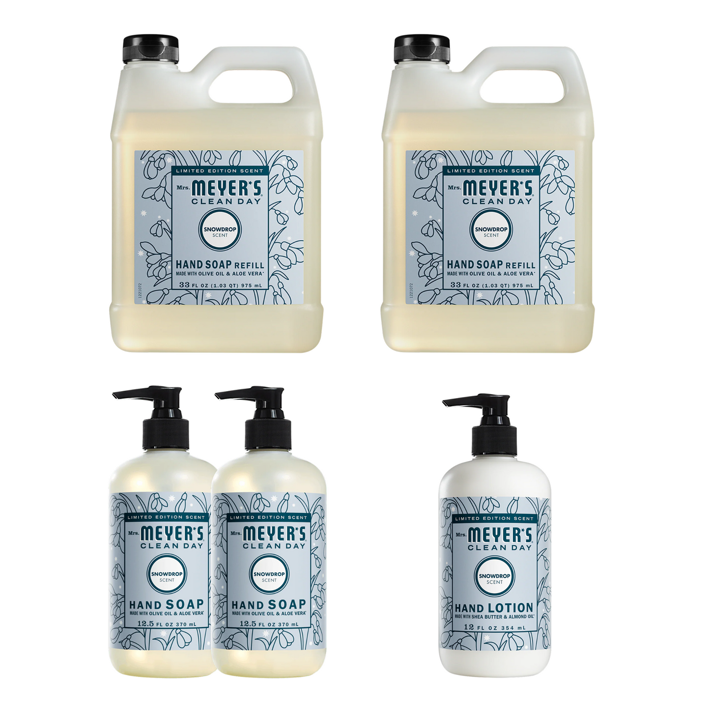 Snowdrop Hand Care Plus 5 - Count Bundle - with Everyday Cleansing