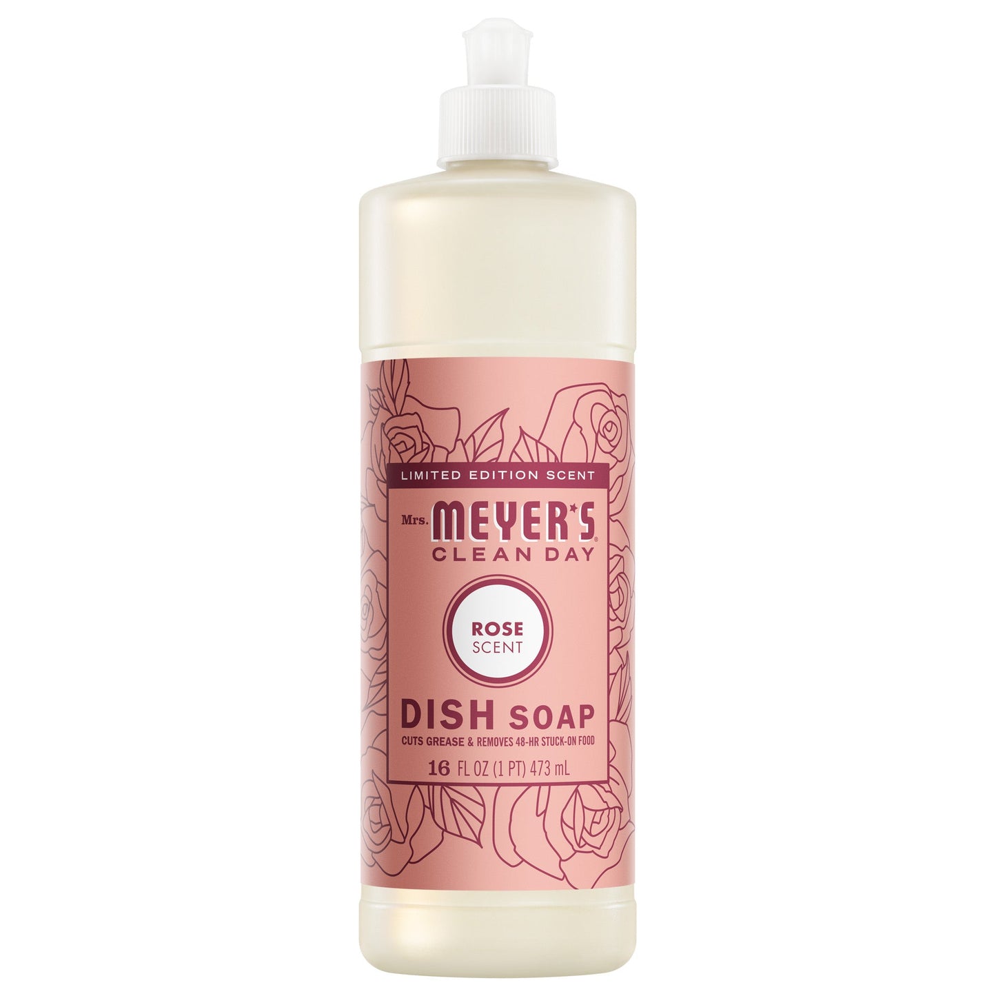 Rose Dish Soap Mrs. Meyers - with Kitchen Cleanup