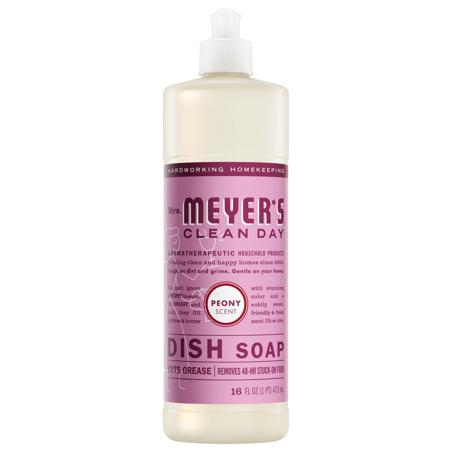 Peony Dish Soap Mrs. Meyers - with Kitchen Cleanup