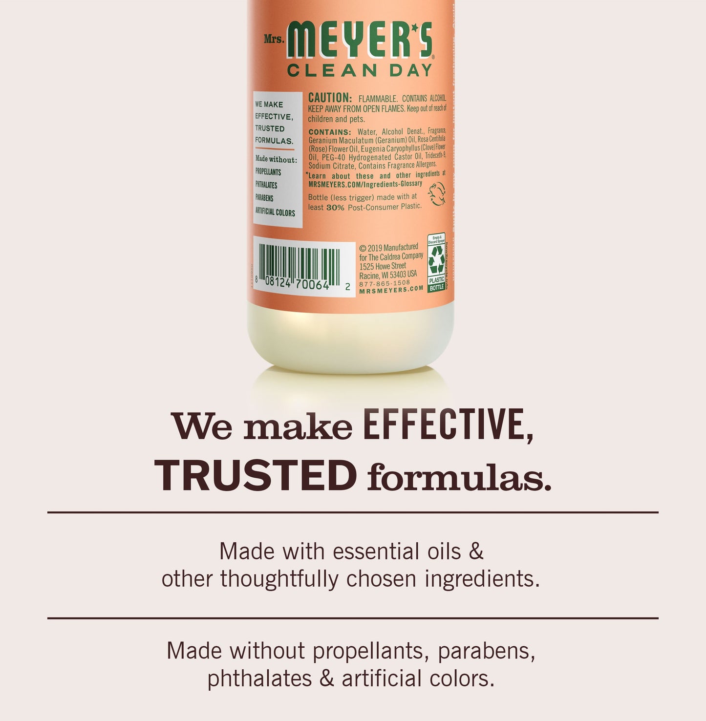Mrs. Meyers Geranium Room Freshener - with Garden-Inspired Scent