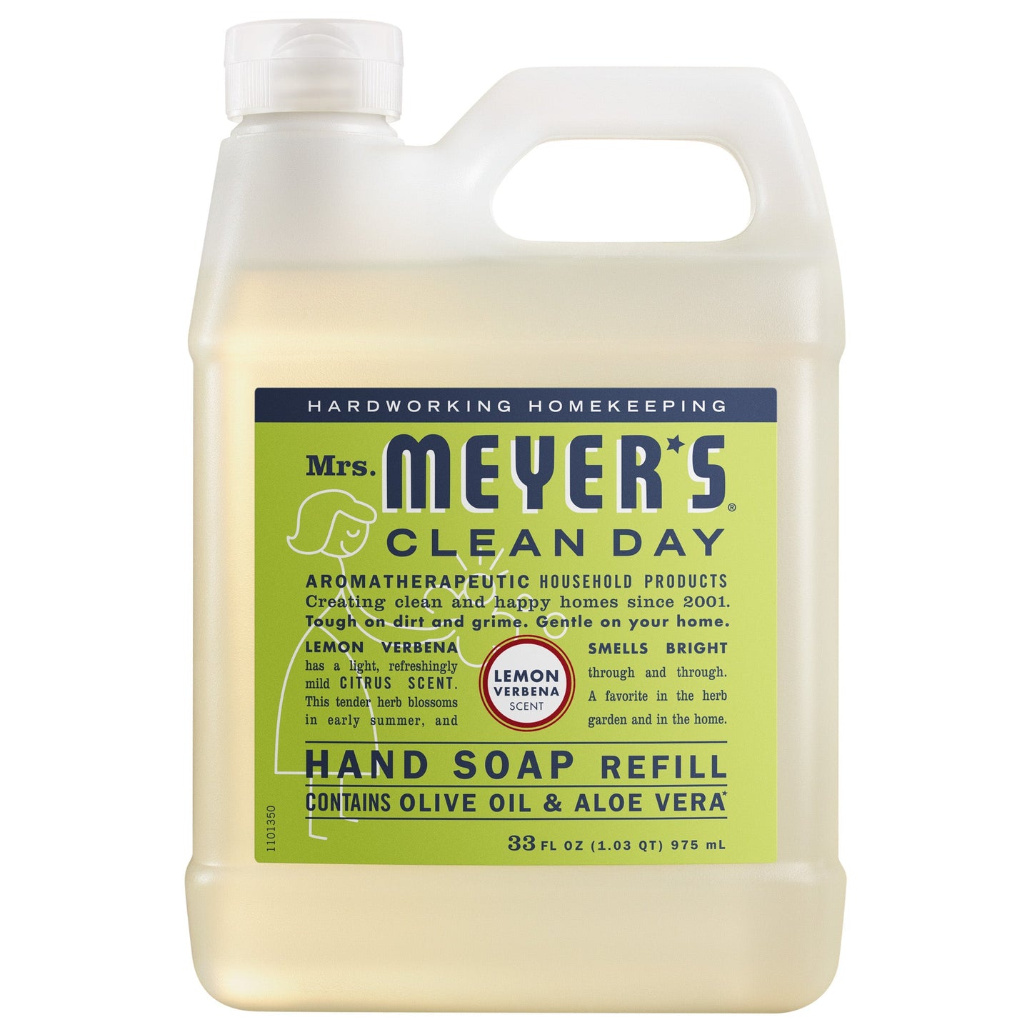 Mrs. Meyers Lemon Verbena Liquid Hand Soap Refill - with Everyday Cleansing