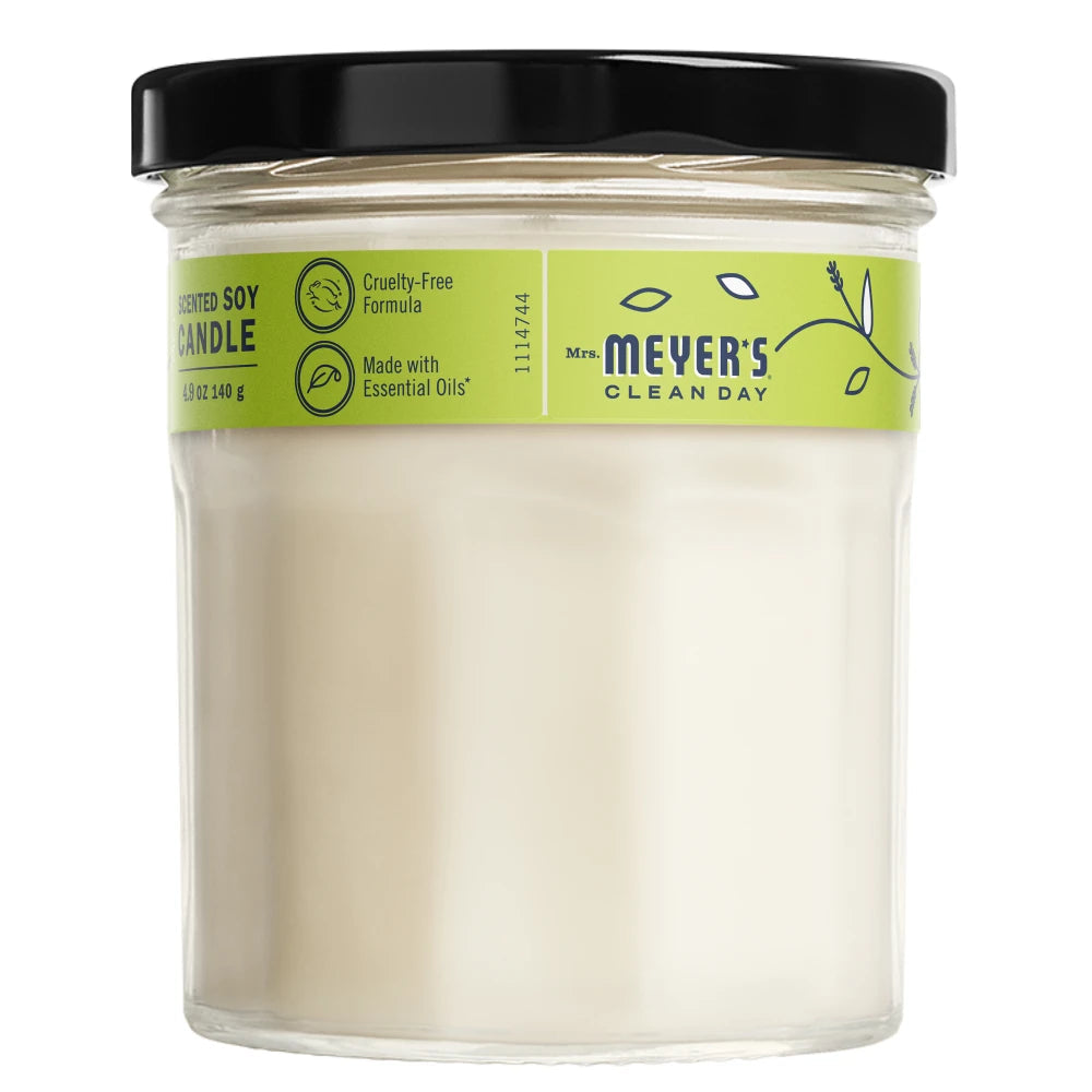 Mrs. Meyers Lemon Verbena Soy Candle Small - with Garden-Inspired Scent