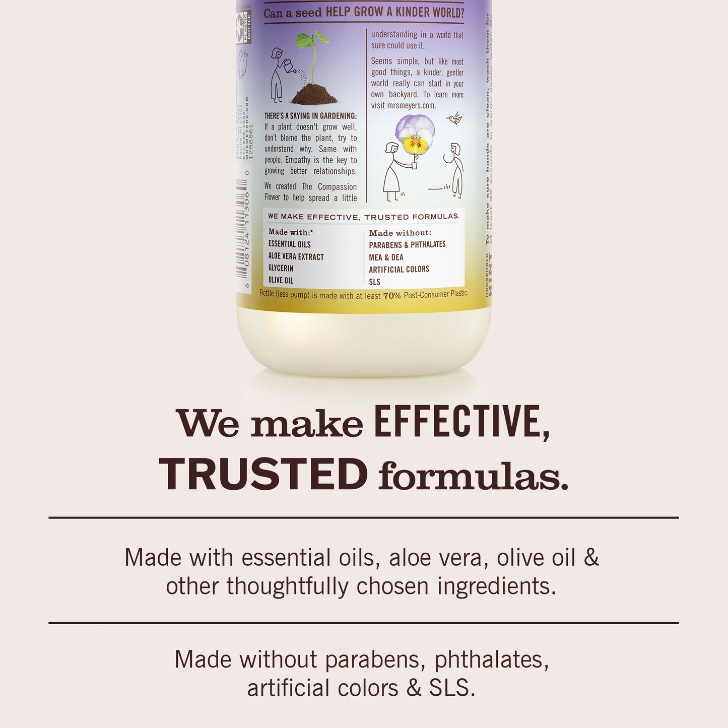 Compassion Flower Liquid Hand Soap Mrs. Meyers - with Everyday Cleansing