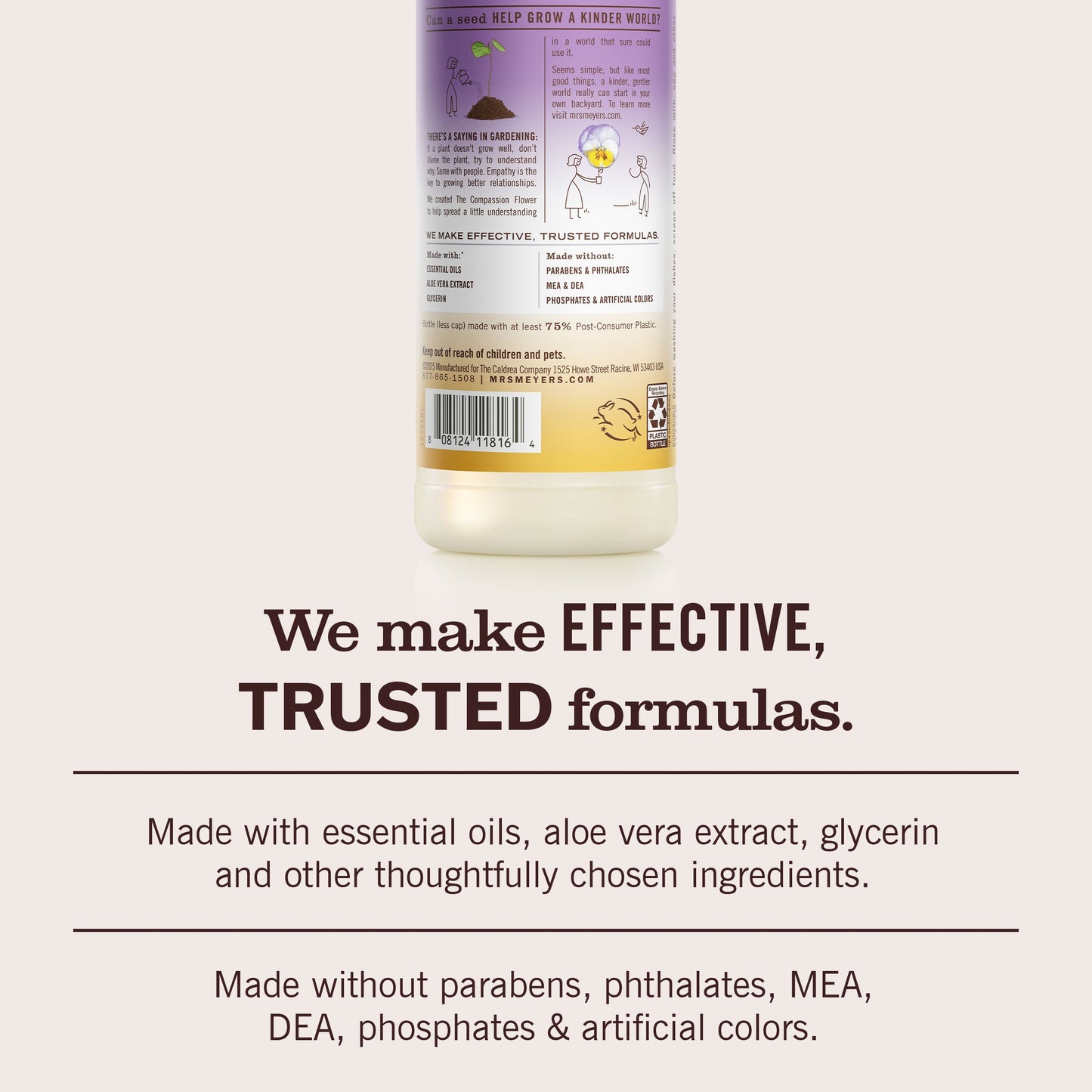 Compassion Flower Dish Soap Mrs. Meyers - with Kitchen Cleanup
