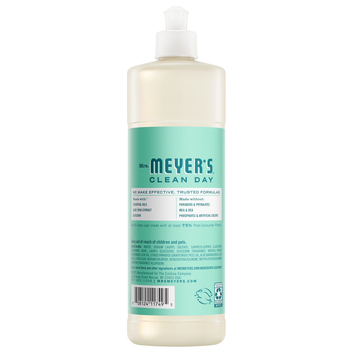 Mrs. Meyers Mint Dish Soap 3 - count bundle - with Kitchen Cleanup
