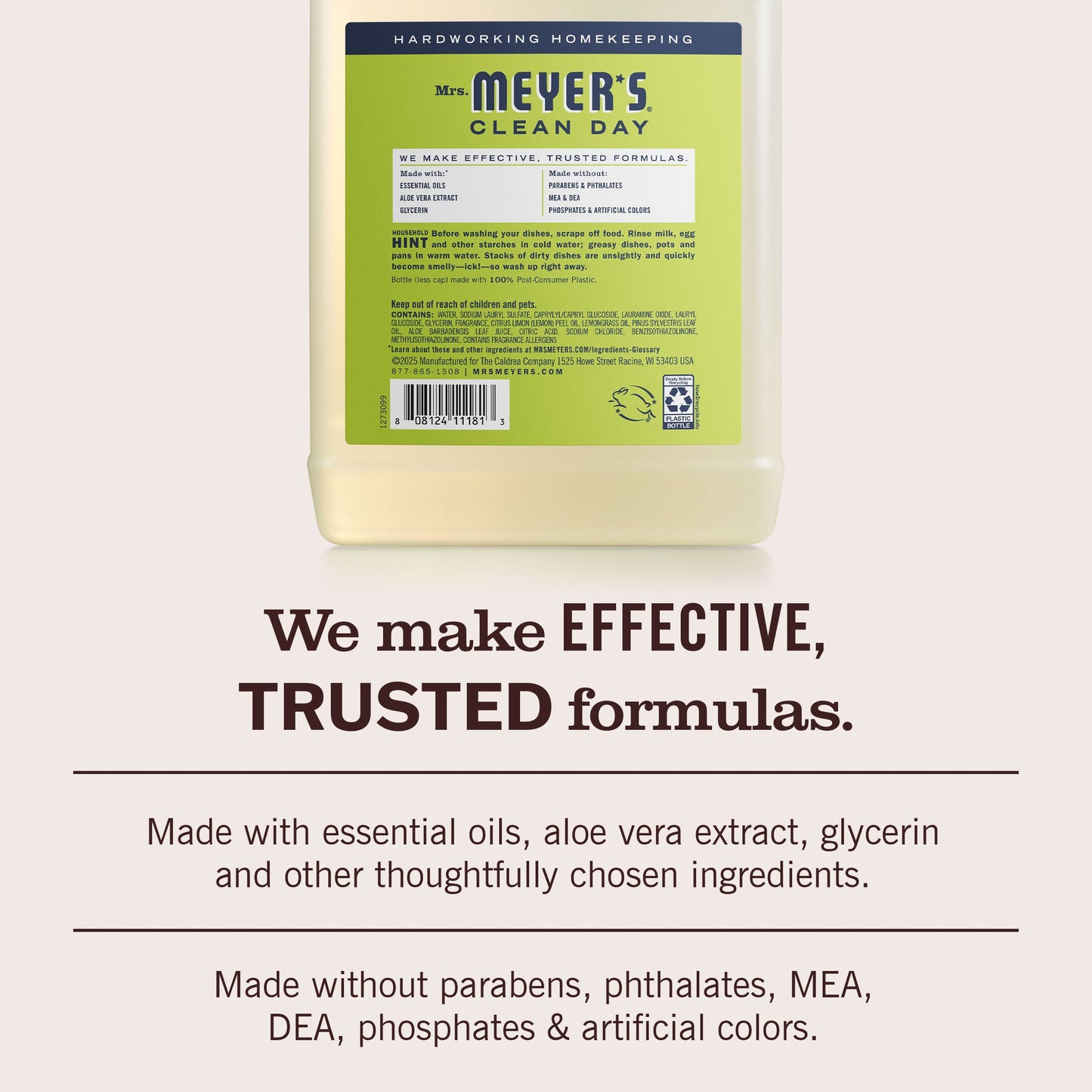 Mrs. Meyers Lemon Verbena Dish Soap Refill - with Kitchen Cleanup