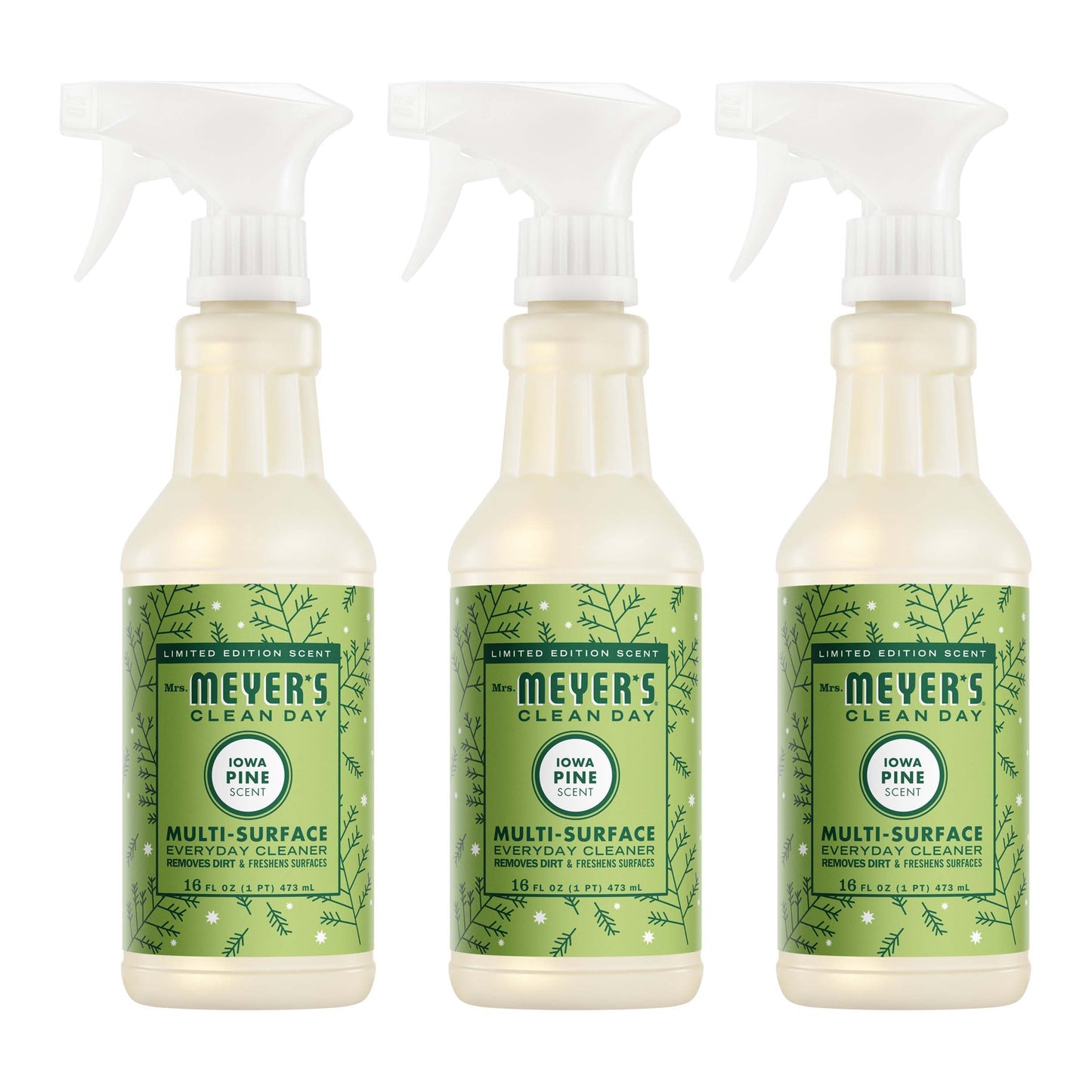 Mrs. Meyers Iowa Pine Multi - Surface Everyday Cleaner 3 - count Bundle - with Convenient Multi-Product Use