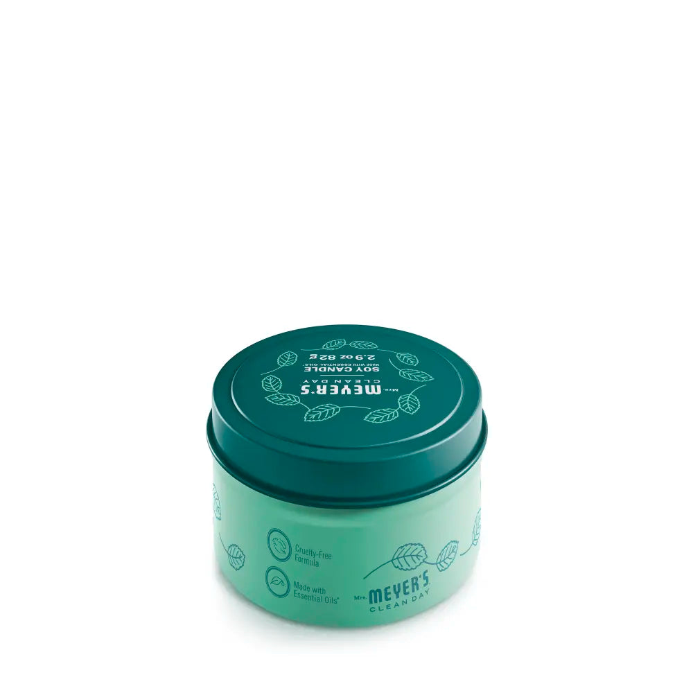 Mint Tin Candle Mrs. Meyers - with Garden-Inspired Scent