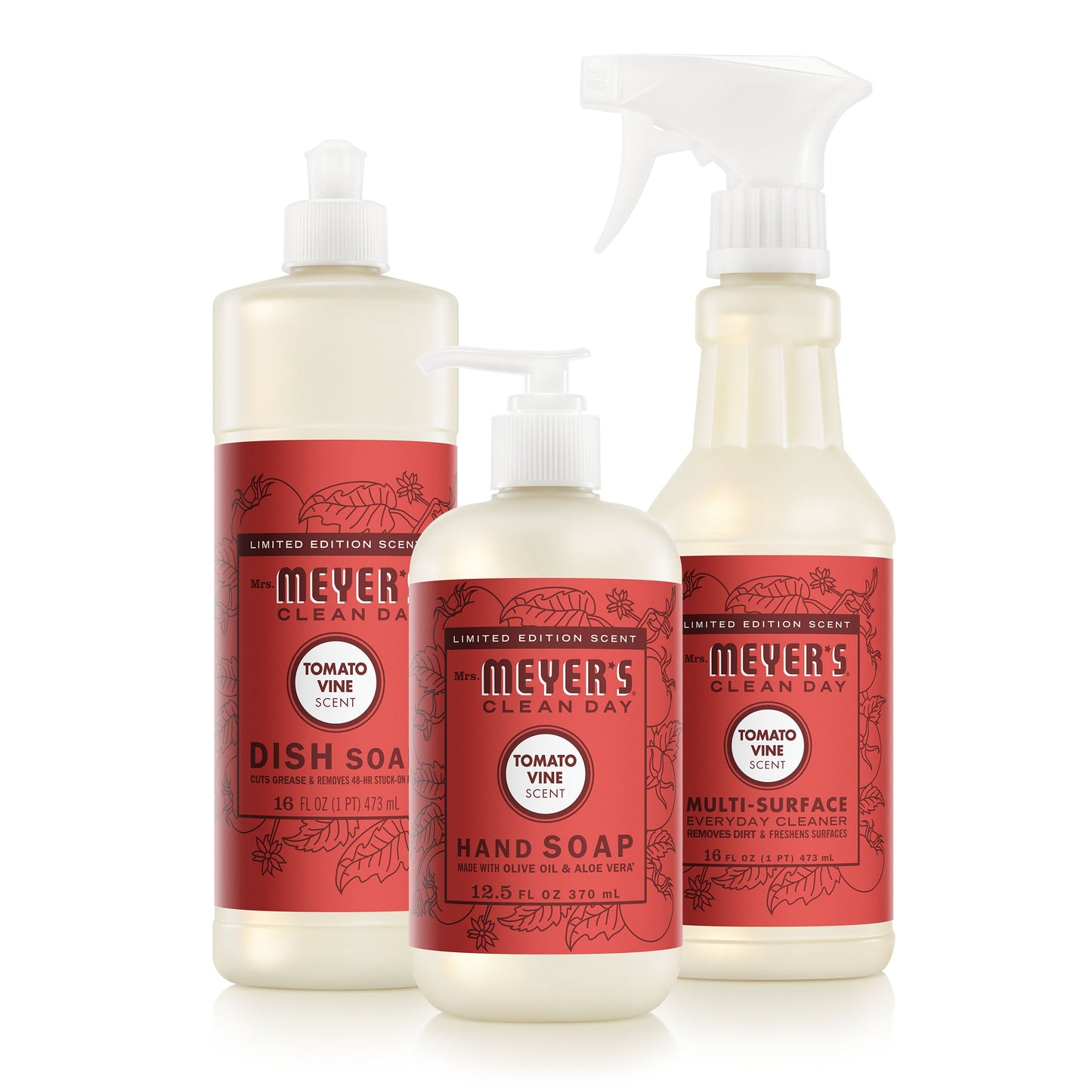 Mrs. Meyers Tomato Vine Kitchen Basics Set - with Everyday Cleansing