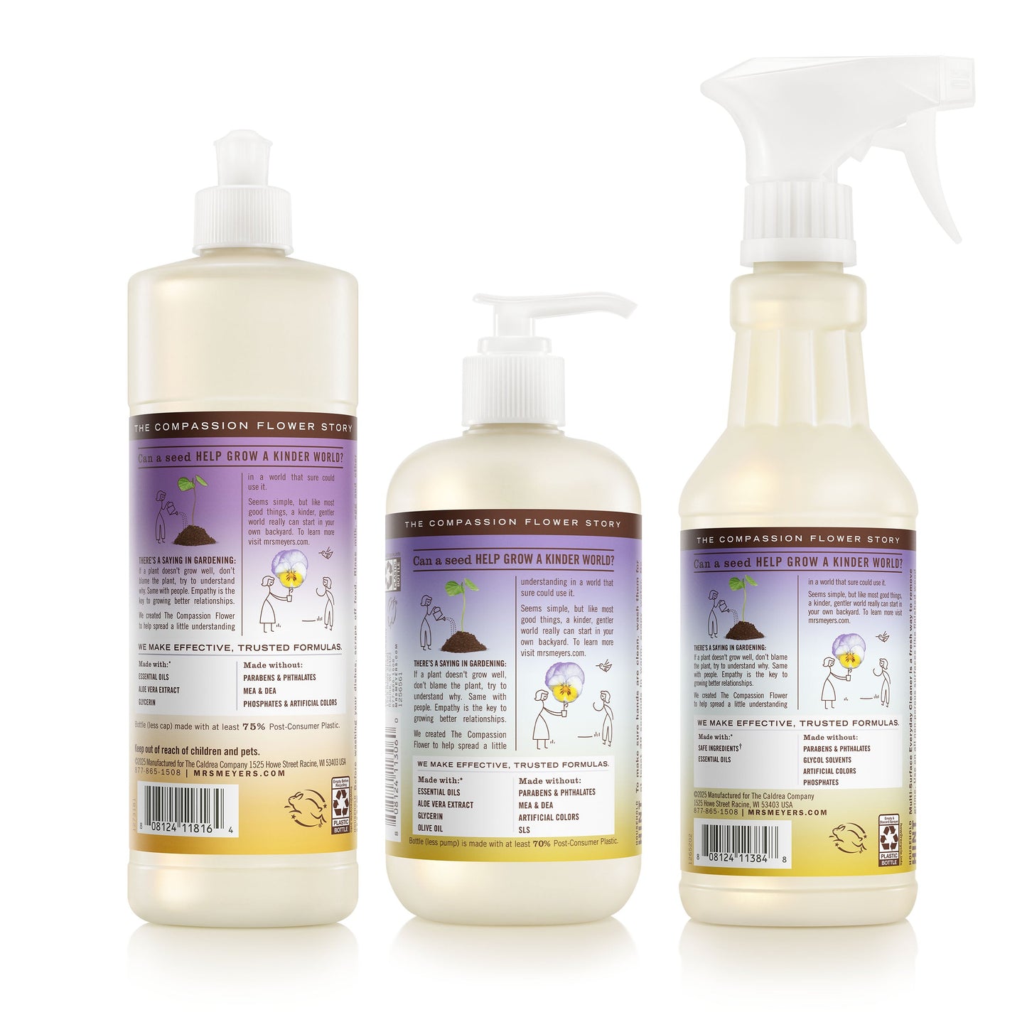 Mrs. Meyers Compassion Flower Kitchen Basics Set - with Everyday Cleansing