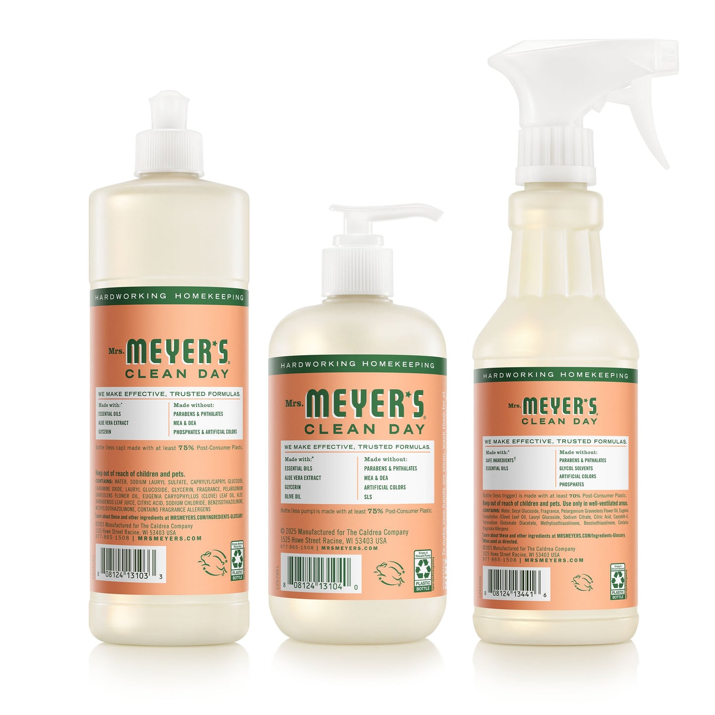 Mrs. Meyers Geranium Kitchen Basics Set - with Everyday Cleansing