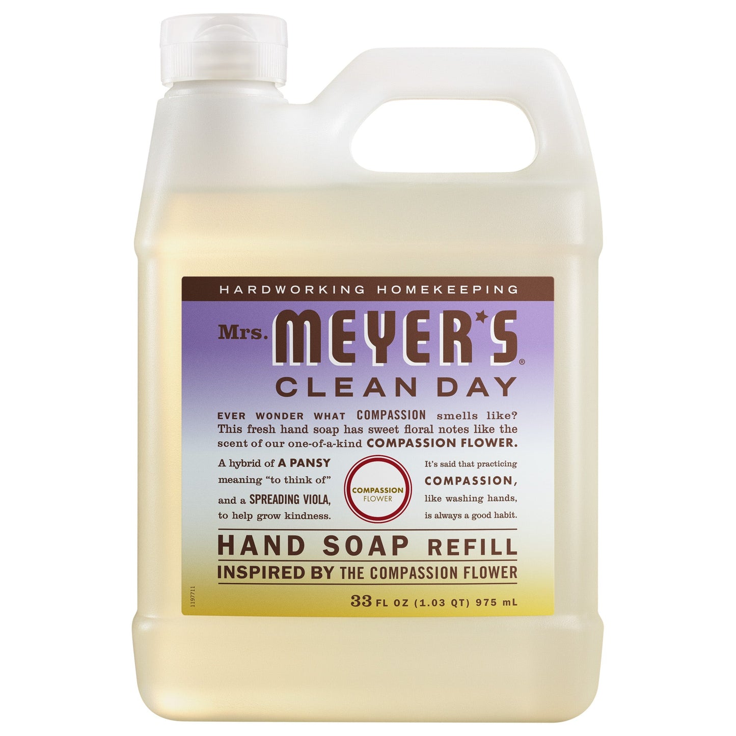 Mrs. Meyers Compassion Flower Liquid Hand Soap Refill - with Everyday Cleansing
