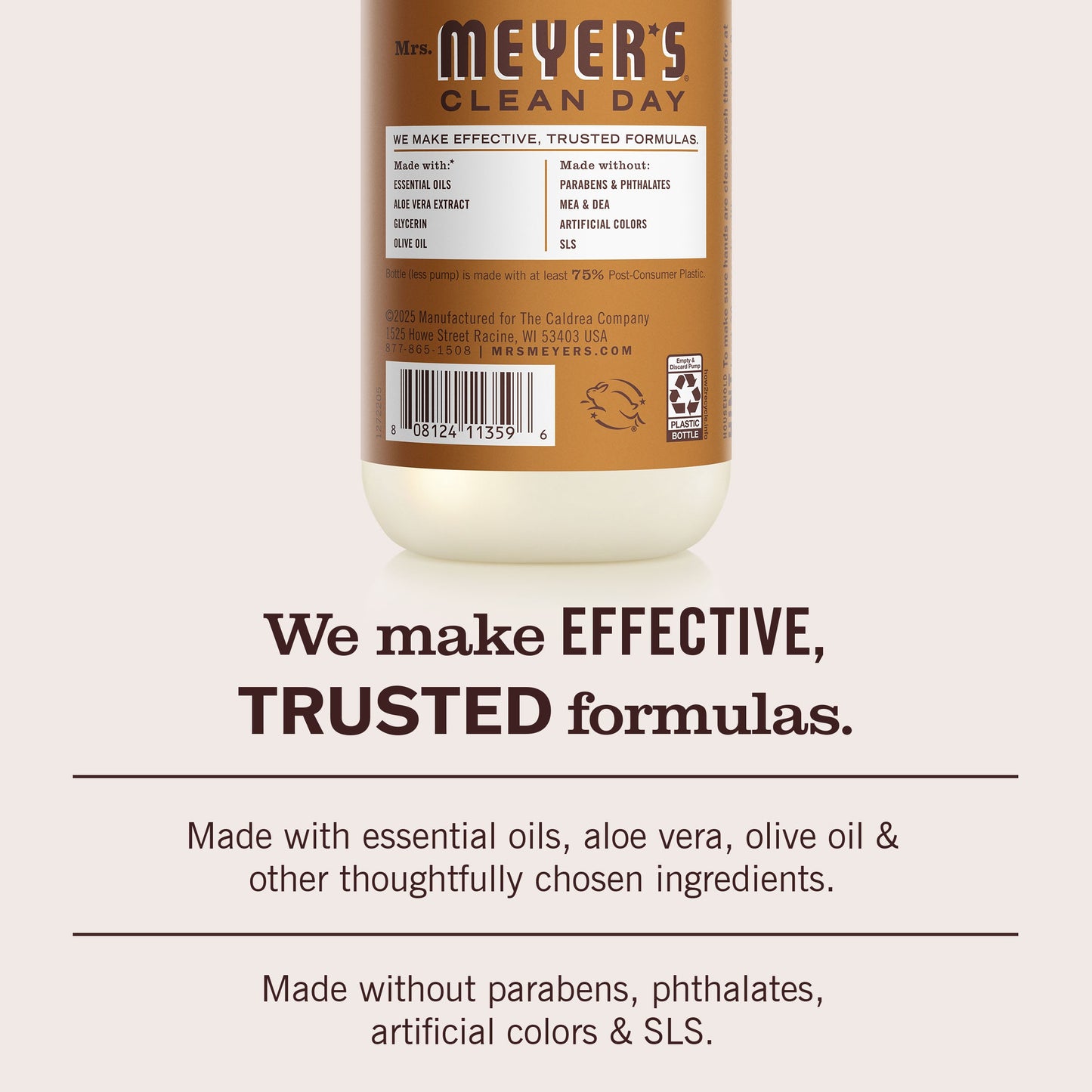 Mrs. Meyers Acorn Spice Liquid Hand Soap 3 - count Bundle - with Everyday Cleansing