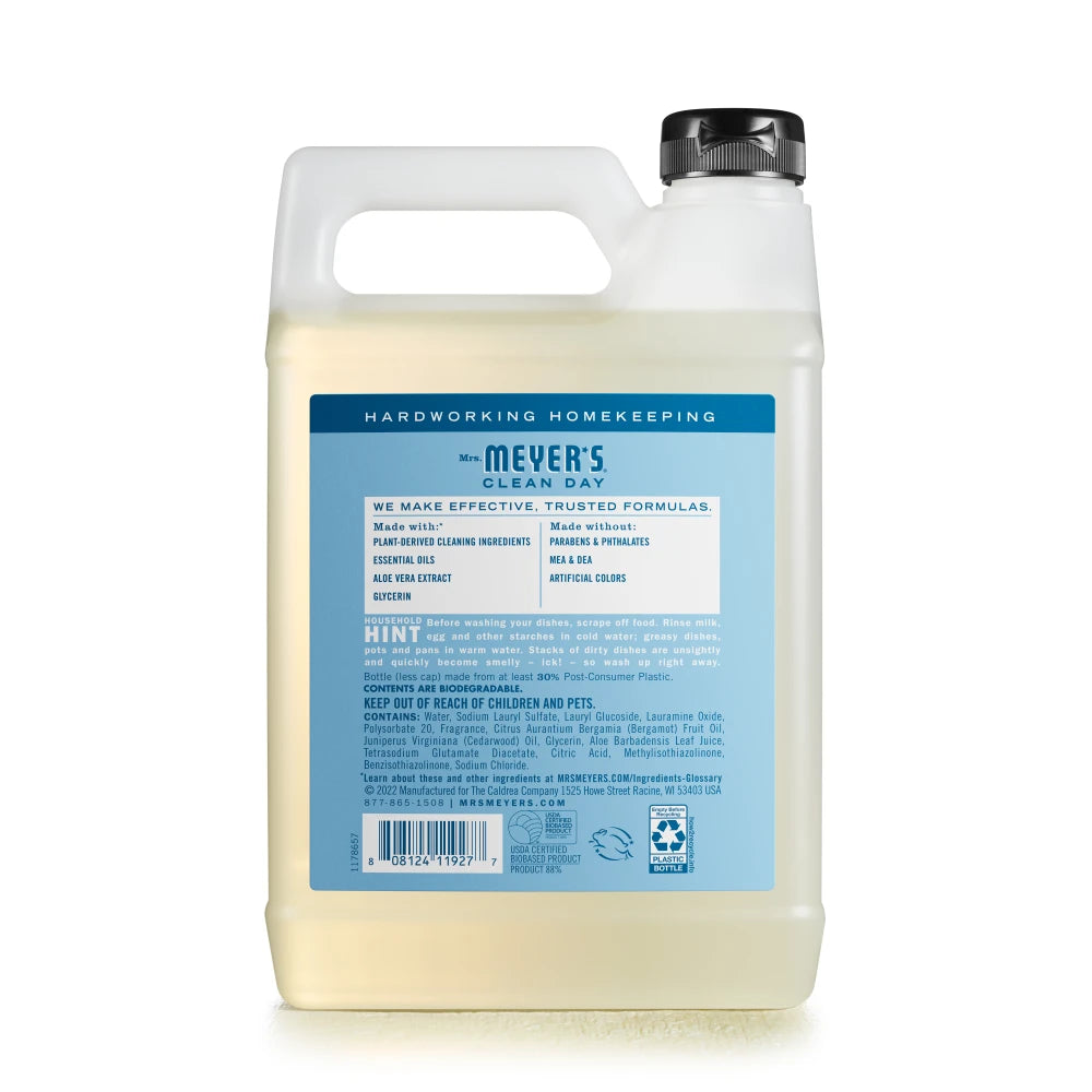 Mrs. Meyers Rain Water Dish Soap Refill - with Kitchen Cleanup