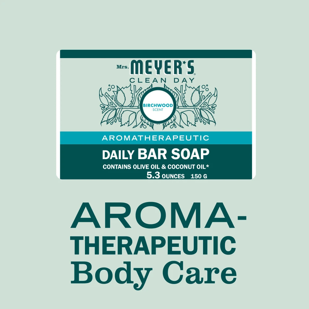 Mrs. Meyers Birchwood Daily Bar Soap - with Daily Cleansing