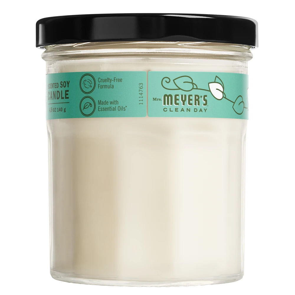 Mrs. Meyers Basil Soy Candle Small - with Garden-Inspired Scent