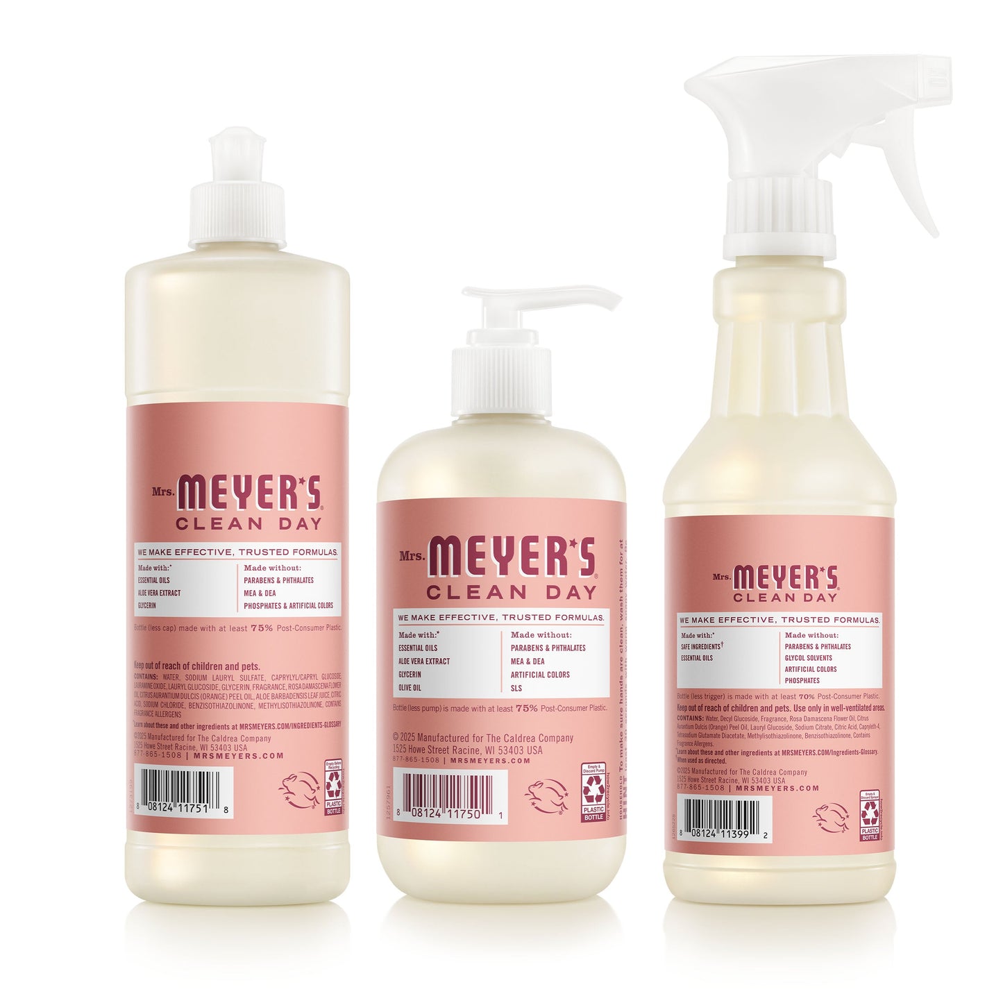 Mrs. Meyers Rose Kitchen Basics Set - with Everyday Cleansing