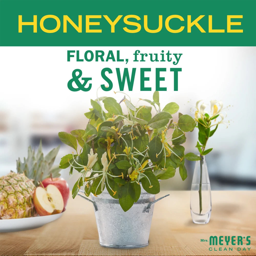 Mrs. Meyers Honeysuckle Soy Candle Small - with Garden-Inspired Scent