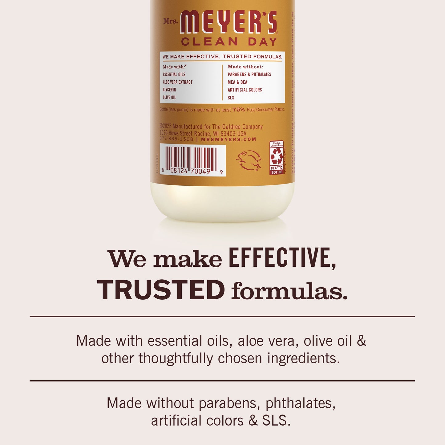 Mrs. Meyers Apple Cider Liquid Hand Soap 3 - count Bundle - with Everyday Cleansing