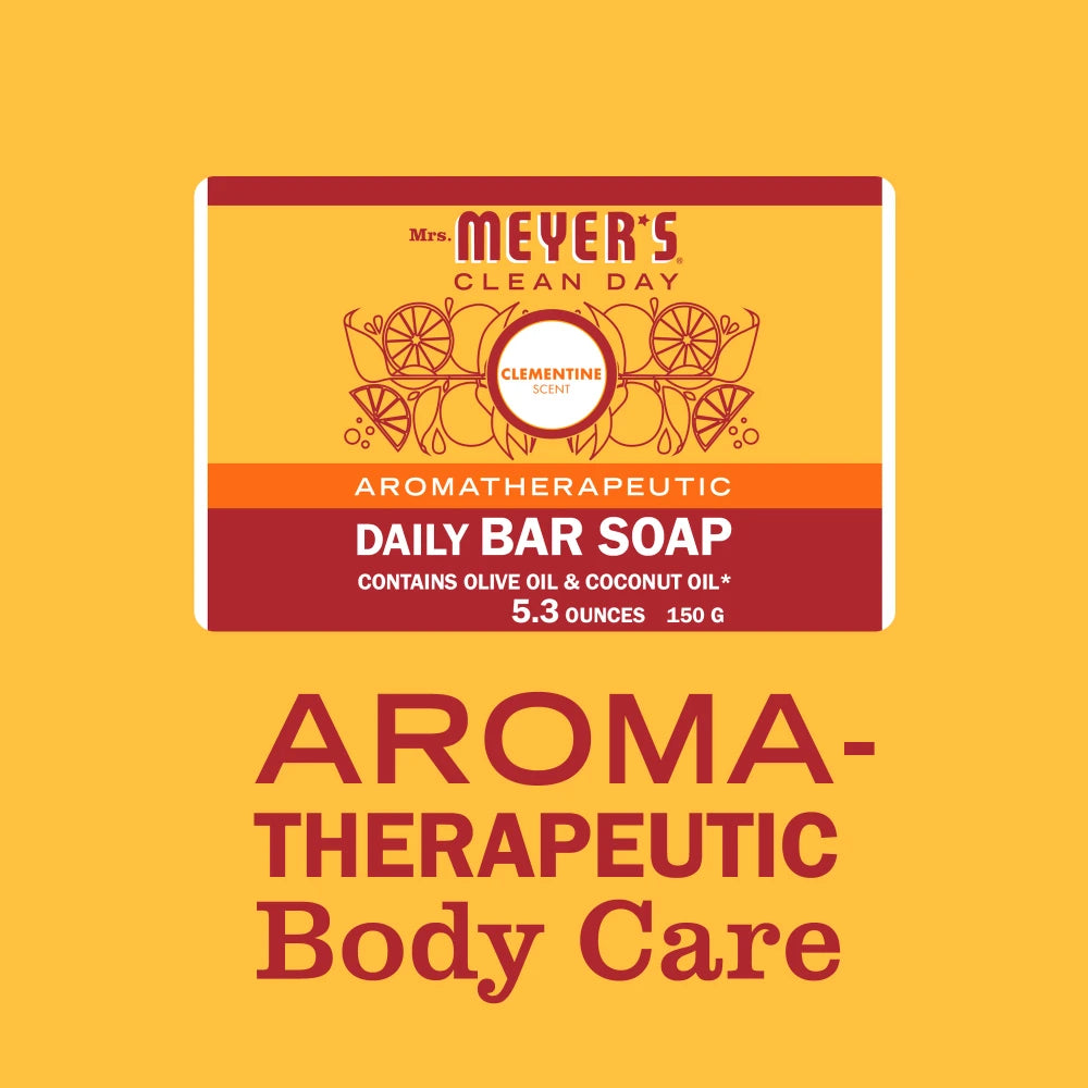 Mrs. Meyers Clementine Daily Bar Soap - with Daily Cleansing