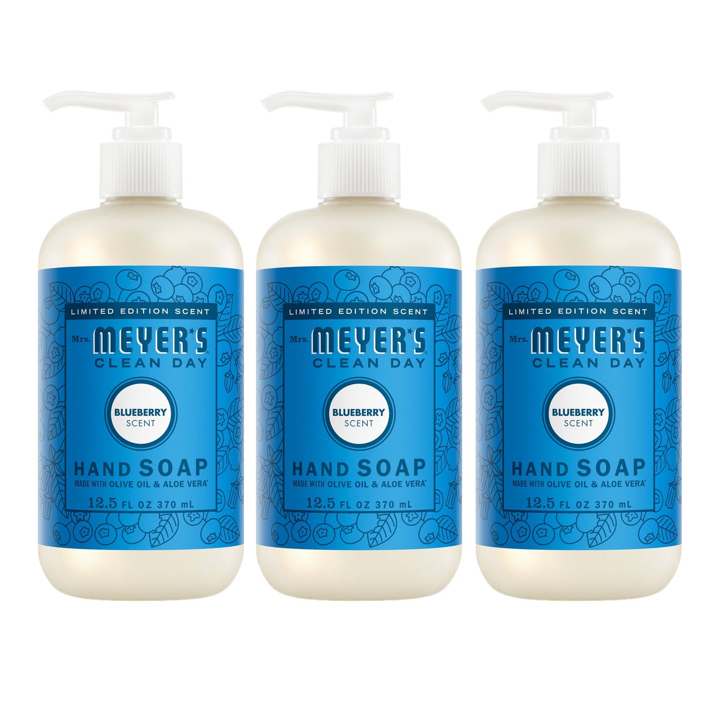 Blueberry Liquid Hand Soap 3 - count Bundle - with Everyday Cleansing