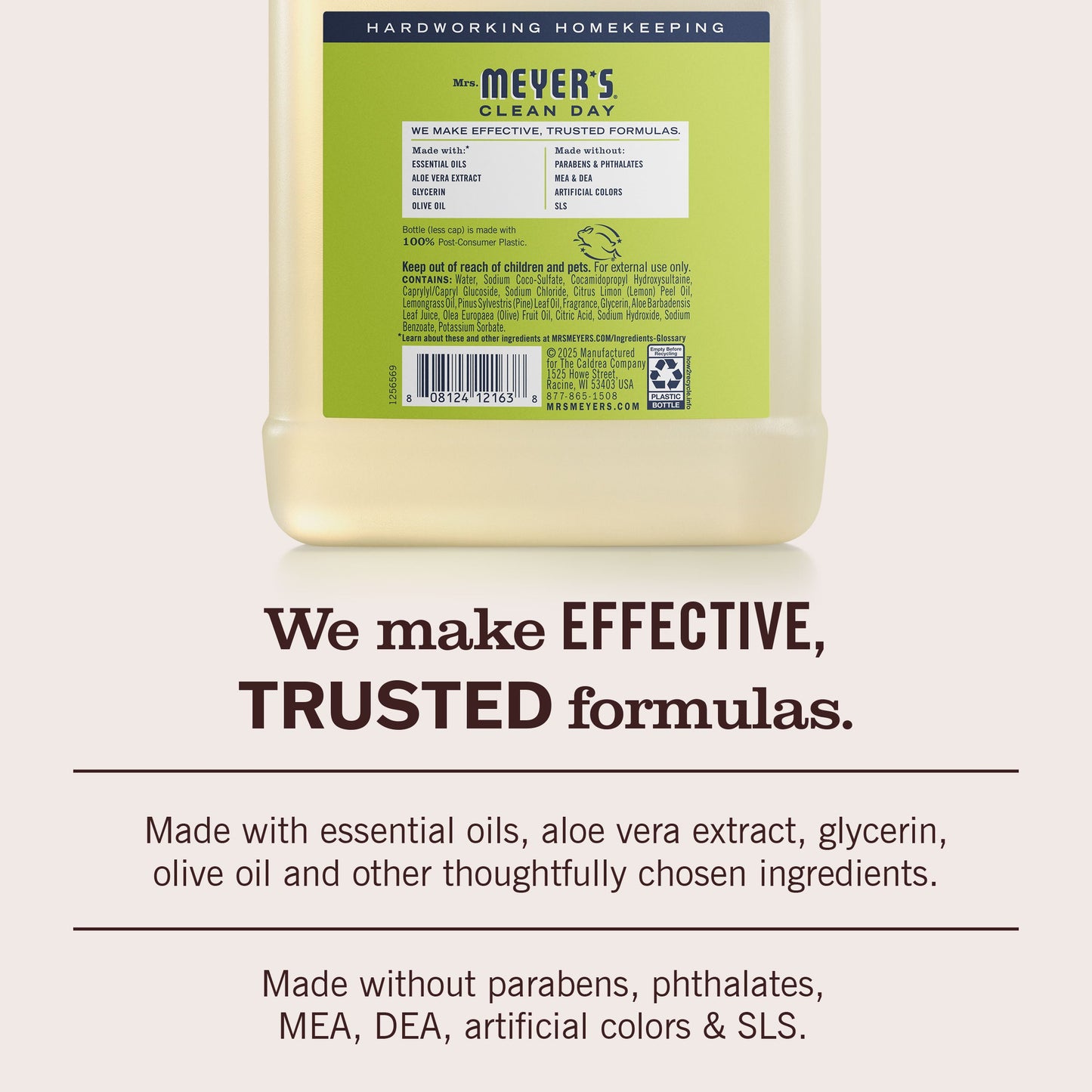 Mrs. Meyers Lemon Verbena Liquid Hand Soap Refill - with Everyday Cleansing