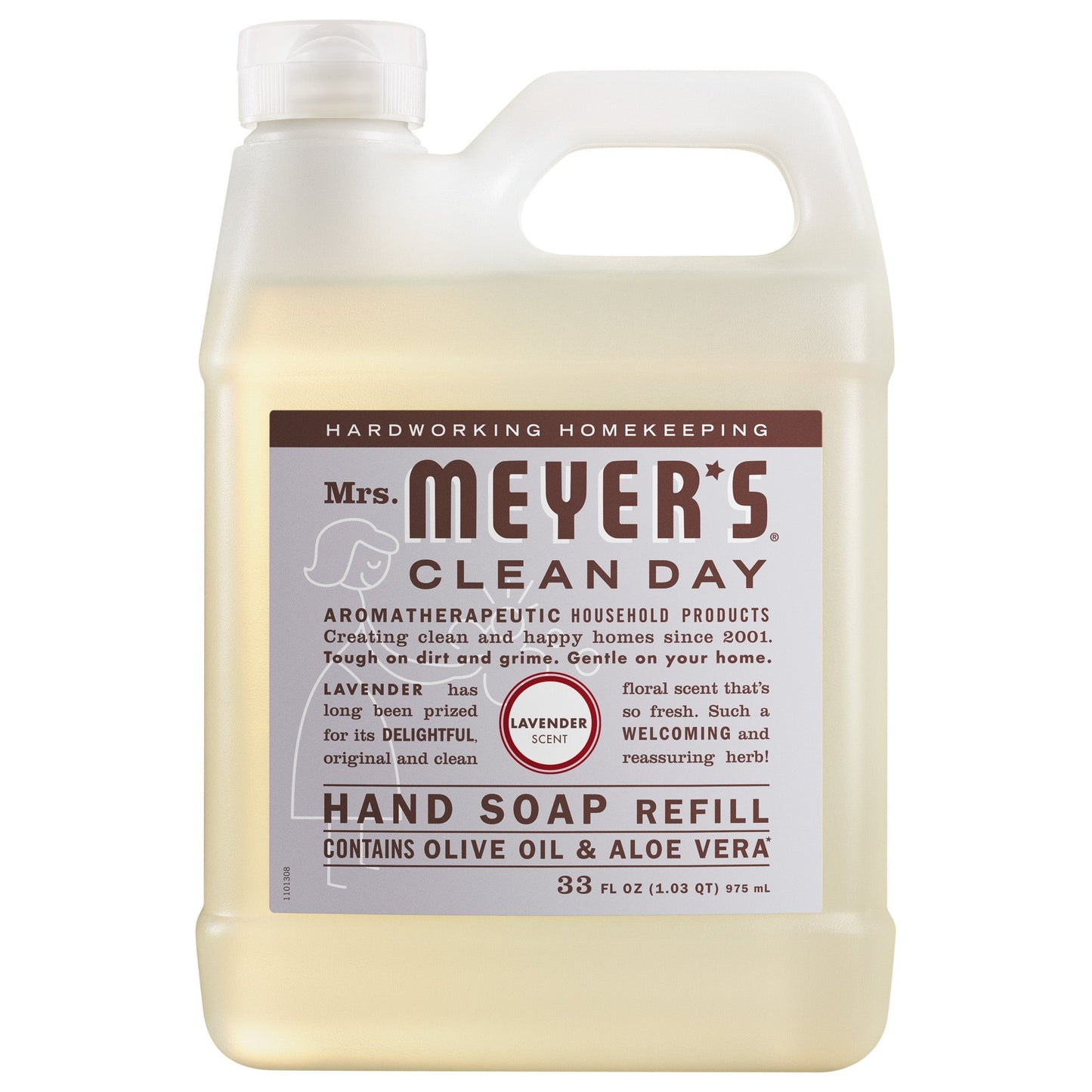 Lavender Liquid Hand Soap Refill Mrs. Meyers - with Everyday Cleansing