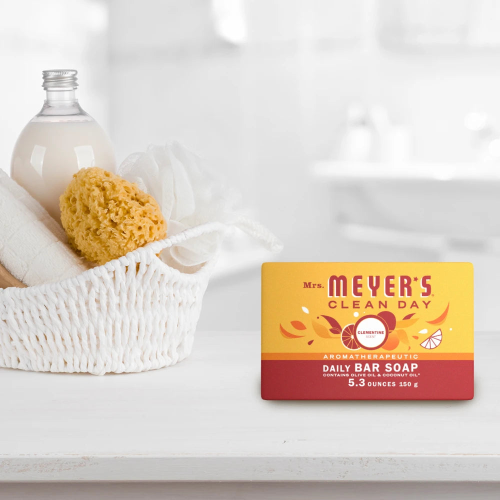Mrs. Meyers Clementine Daily Bar Soap - with Daily Cleansing