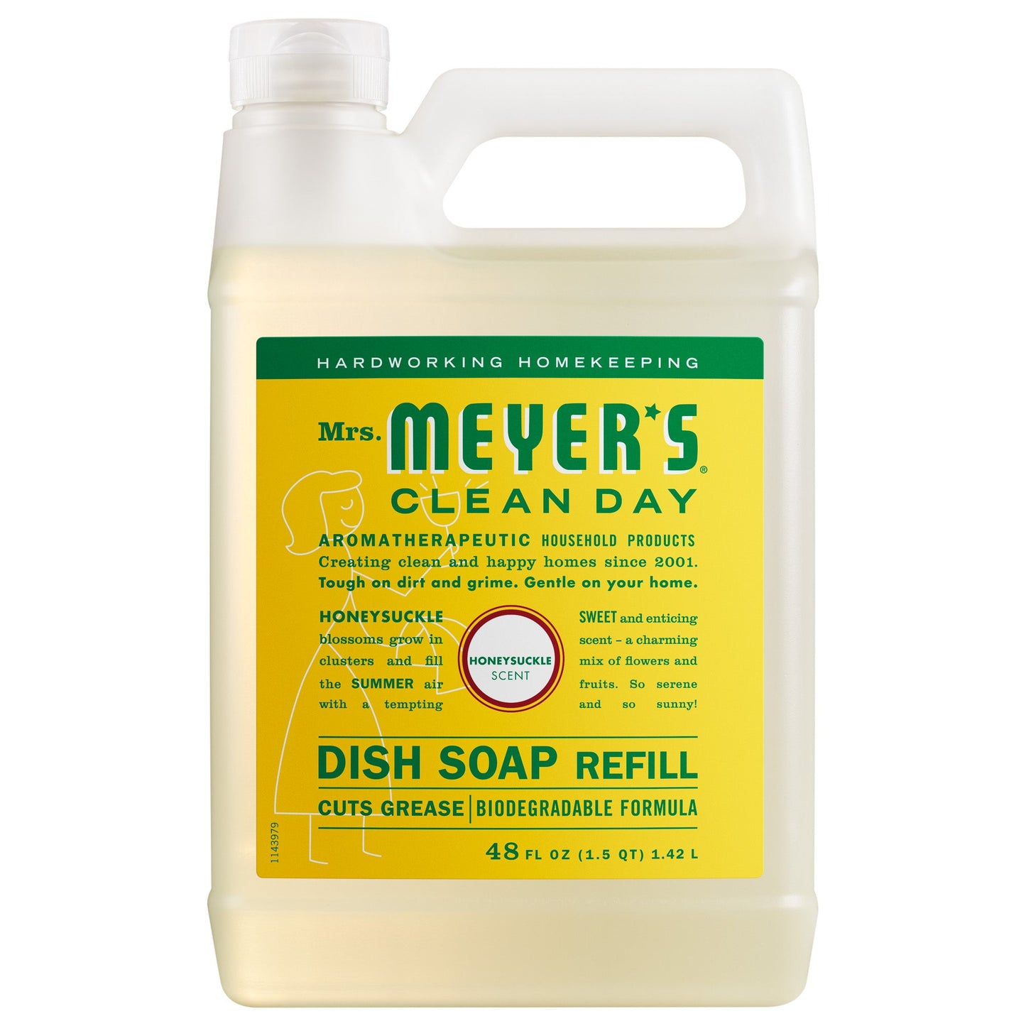 Mrs. Meyers Honeysuckle Dish Soap Refill - with Kitchen Cleanup