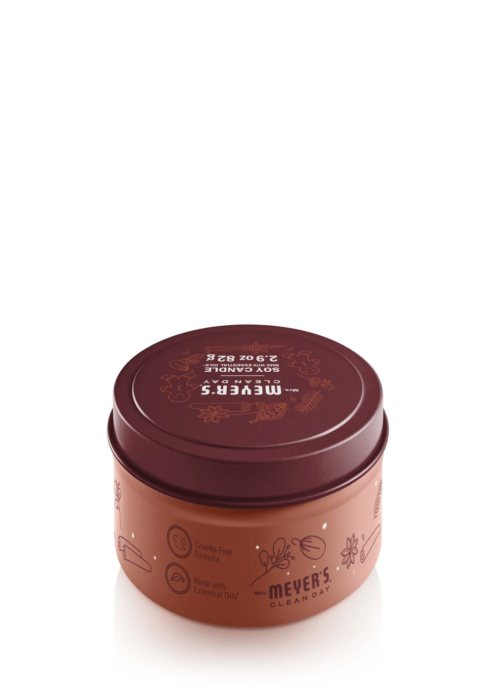 Mrs. Meyers Gingerbread Tin Candle - with Garden-Inspired Scent