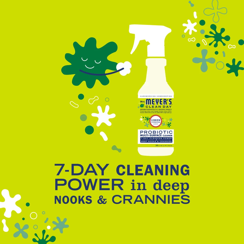 Mrs. Meyers Lemon Verbena Probiotic Multi - Surface Cleaner - with Everyday Surface Care